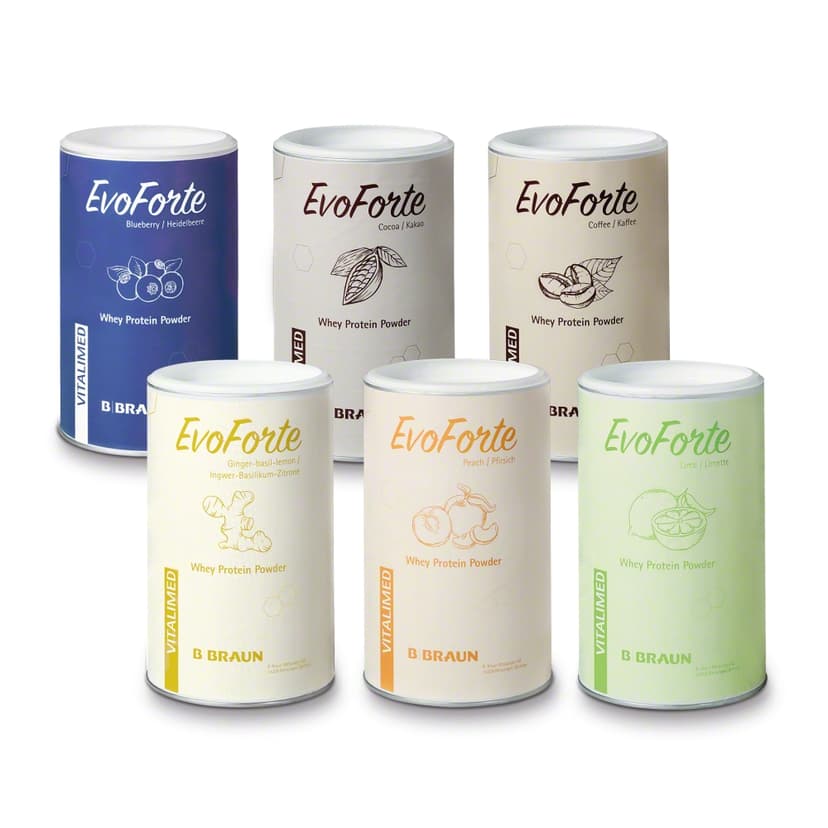 VITALIMED EvoForte-Powder of whey protein isolate for preparing a protein drink. With sweetener.