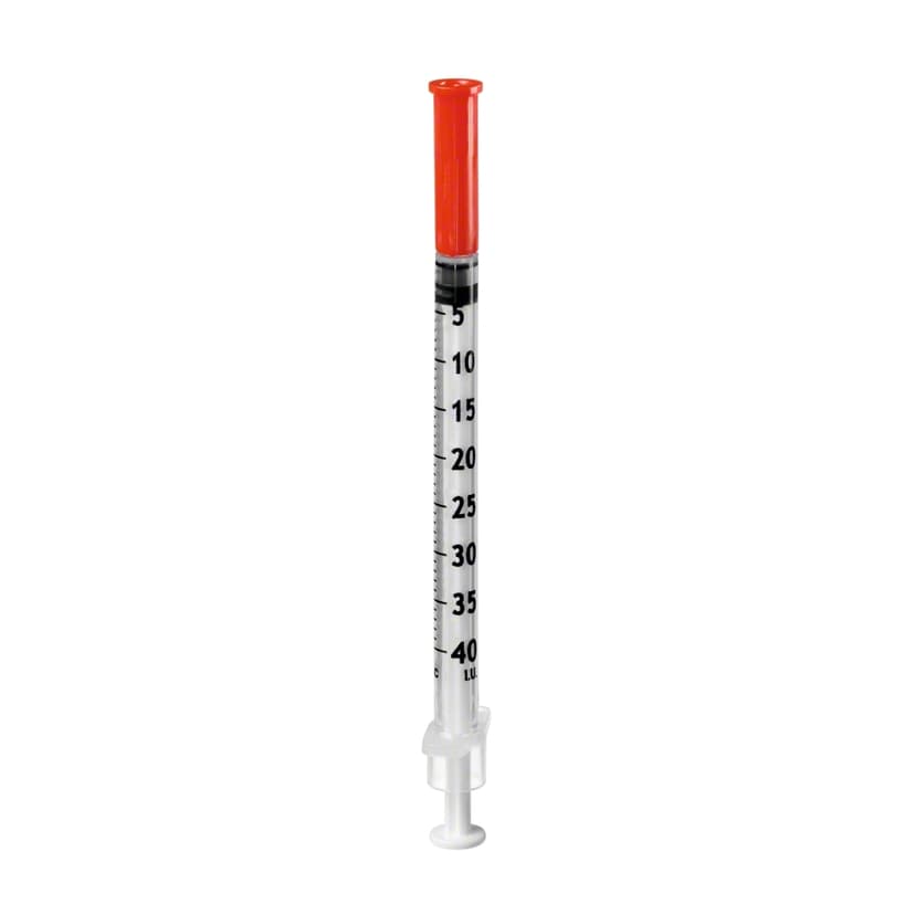 Omnican® N-Insulin syringe with integrated needle