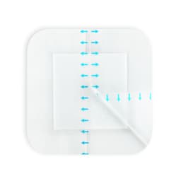 Askina® Soft Clear-Apollo project, corner, wound dressing, white background