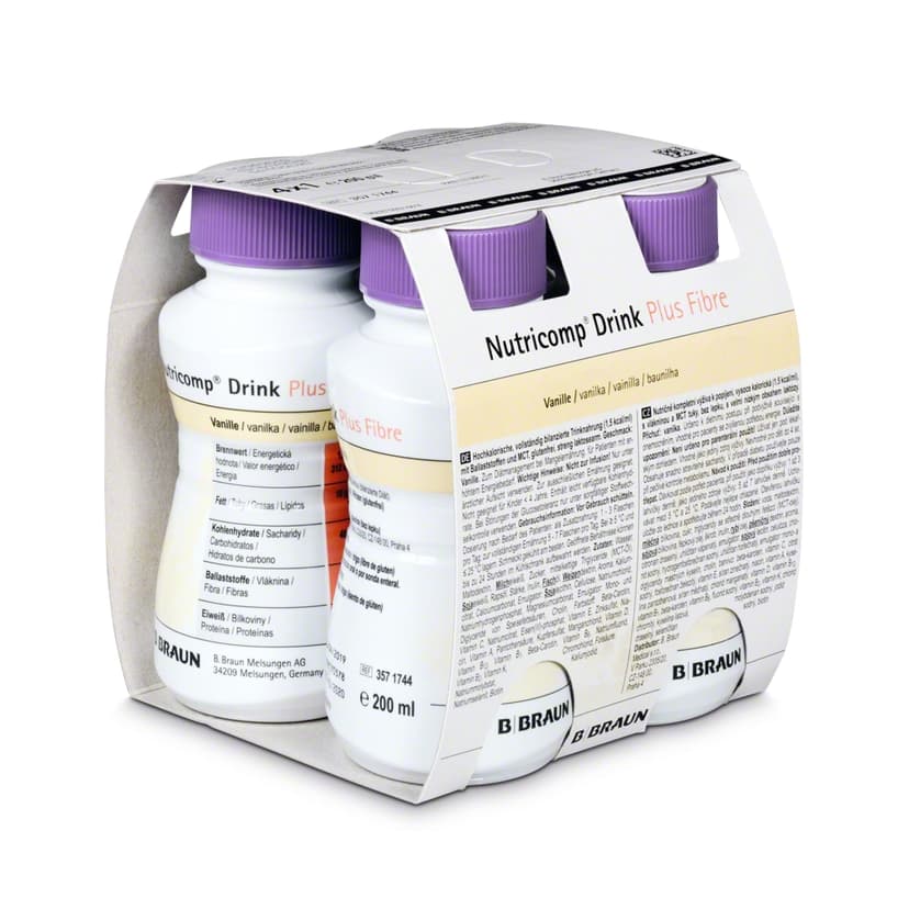 Nutricomp® Drink Plus Fibre Vanilla-4x 200ml