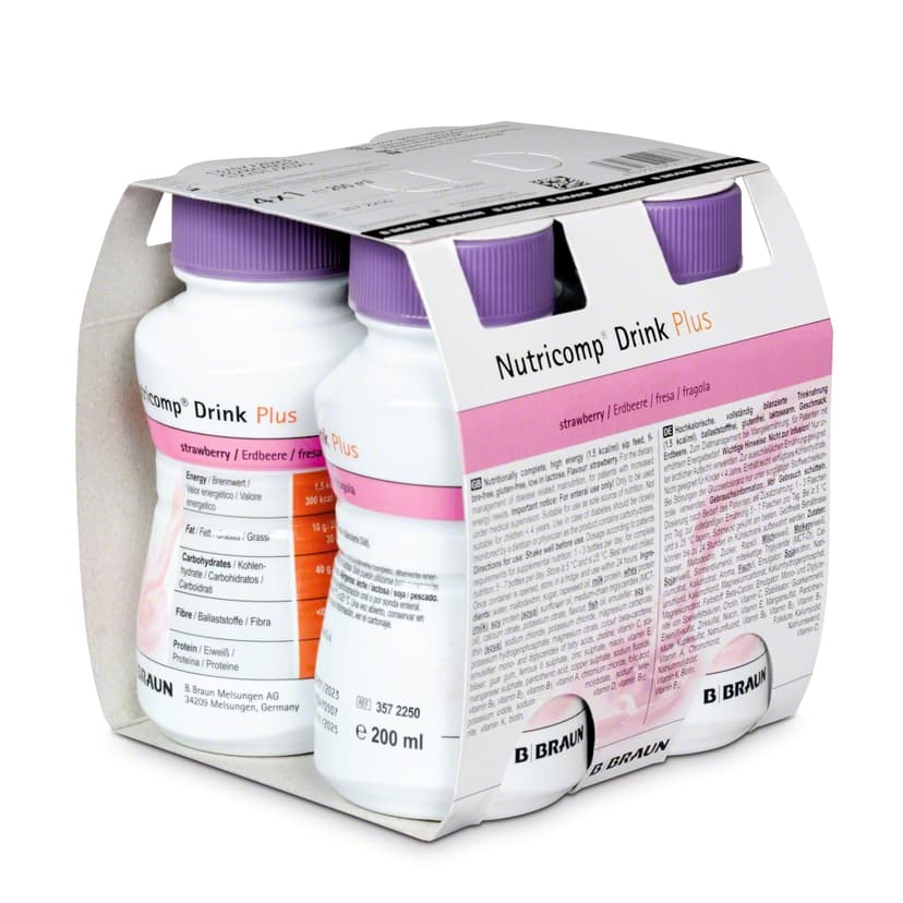 Nutricomp Drink Plus Strawberry-4x200 ml