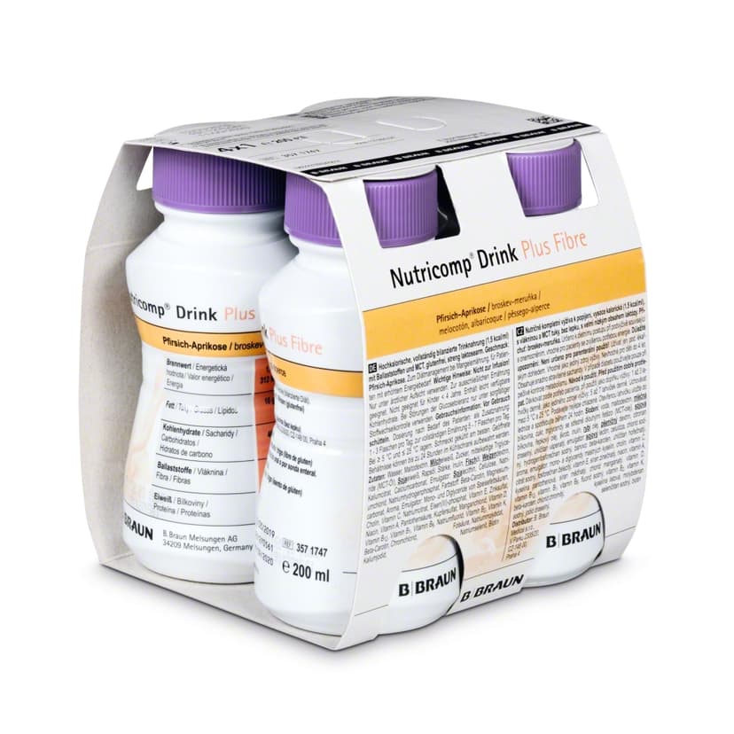 Nutricomp Drink Plus Fibre Peach-Apricot-4 x 200ml