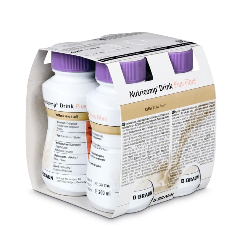 Nutricomp Drink Plus Fibre Cafe-4 x 200ml