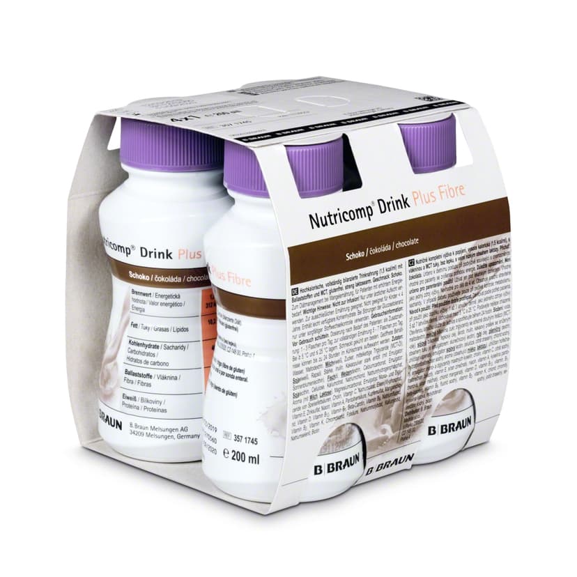 Nutricomp Drink Plus Fibre Chocolate-4 x 200ml